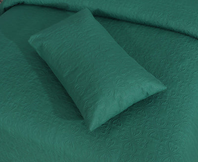 GREEN BEDSPREAD SET - 3 PCS (PREMIUM)