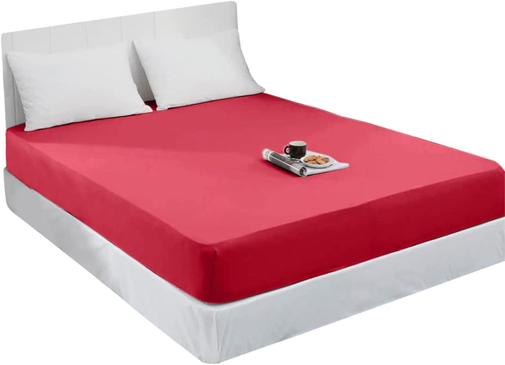 RED FITTED SHEET - (PREMIUM)