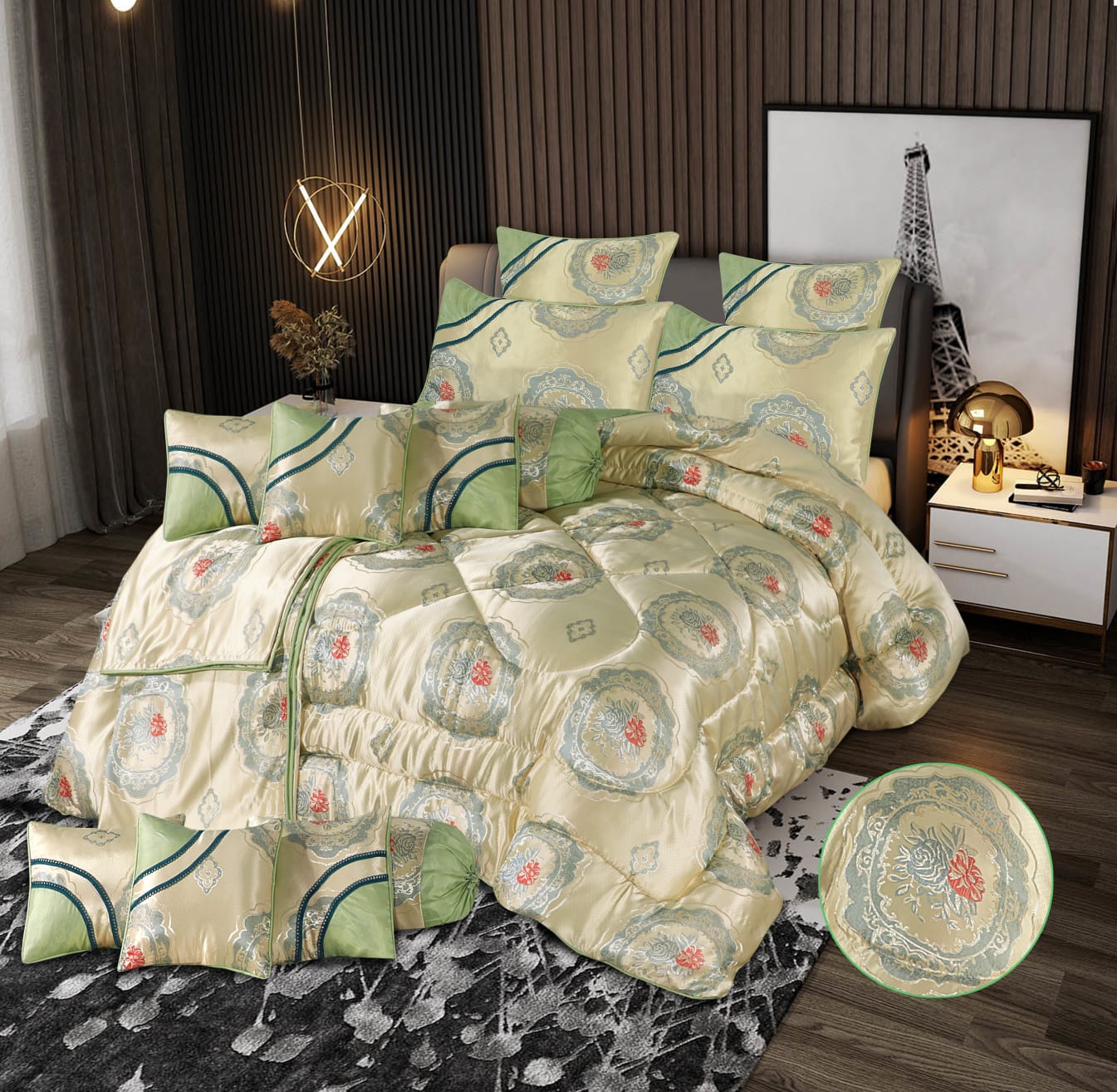 HILLER COMFORTER SET - 14 PCS