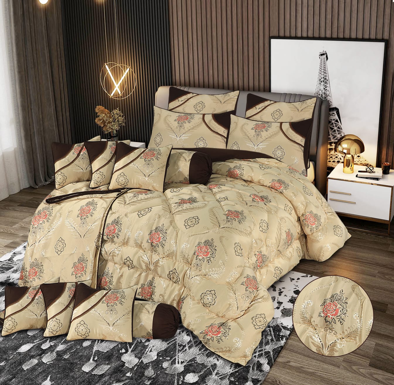 ISHRA COMFORTER SET - 14 PCS