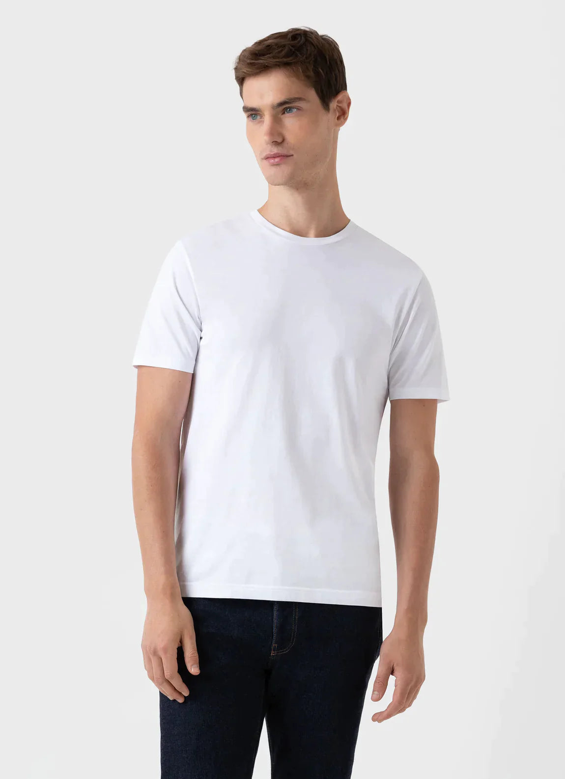 MEN'S PREMIUM ROUND NECK  T-SHIRT - WHITE