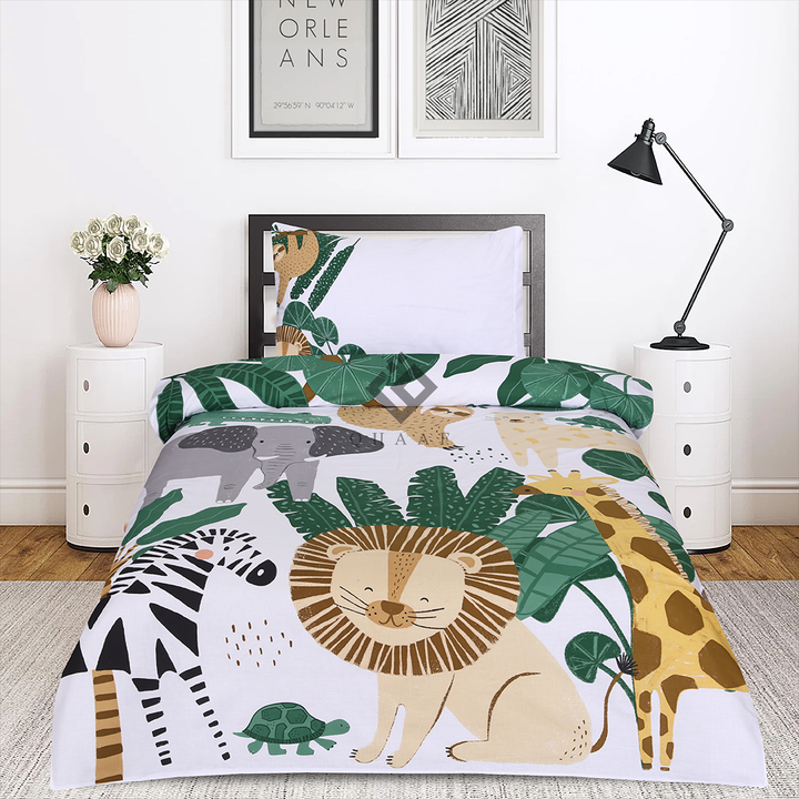 NEW JUNGLE-Kids BEDSHEET SET