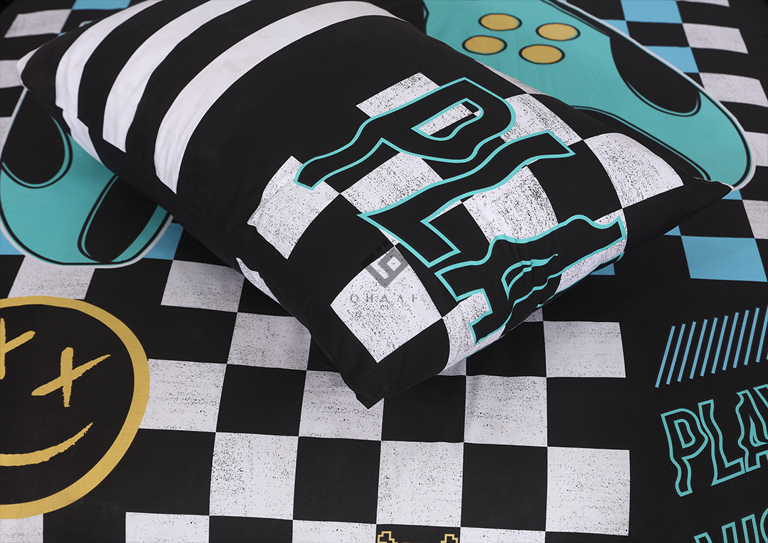 PLAY PAUSE-KIDS BEDSHEET SET